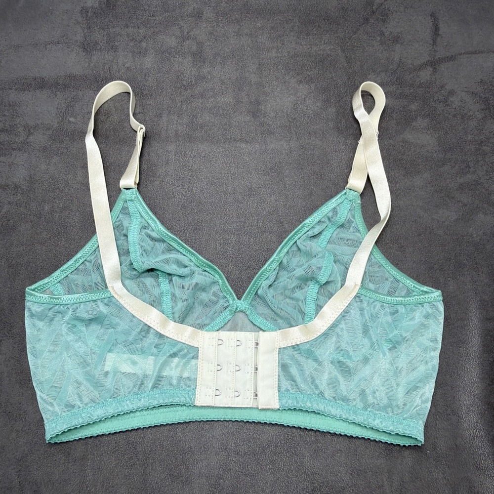 Anthropologie X FortNight Mira Long-line Bralette Sea Foam Green Size 32D - Picture 2 of 6